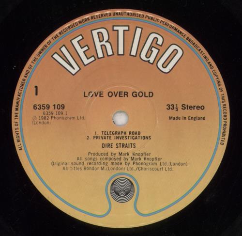 英LP Dire Straits Love Over Gold UKオリジナル盤 Dire Straits Love Over Gold UK vinyl LP album (LP record) (189558)